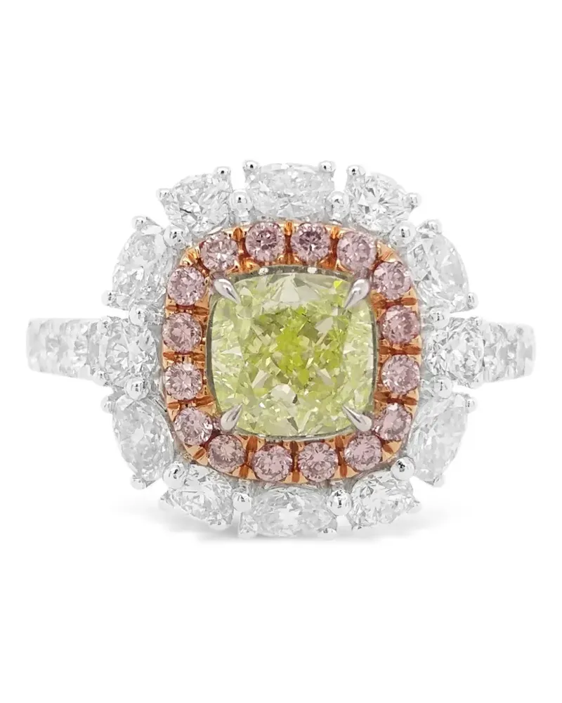 HYT Jewelry flower diamond ring - Silber Silber