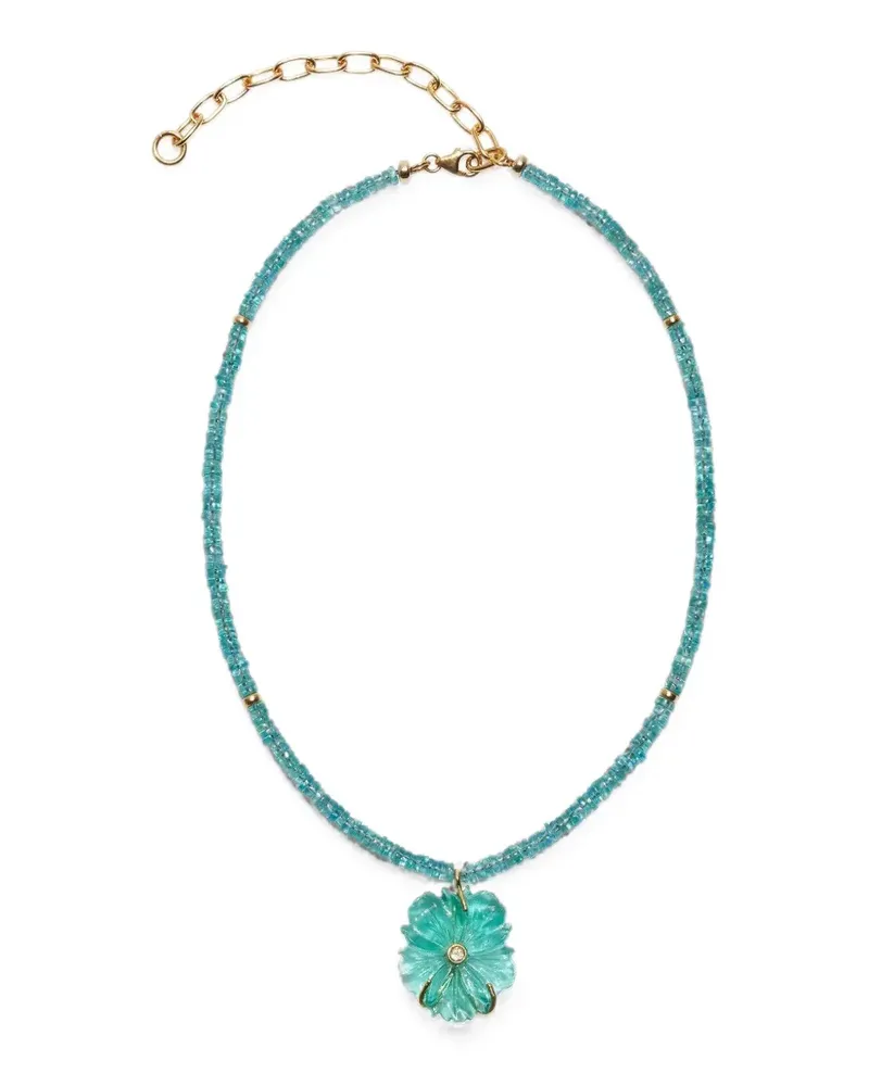 Lizzie Fortunato Capri New Bloom flower-pendant necklace - Blau Blau