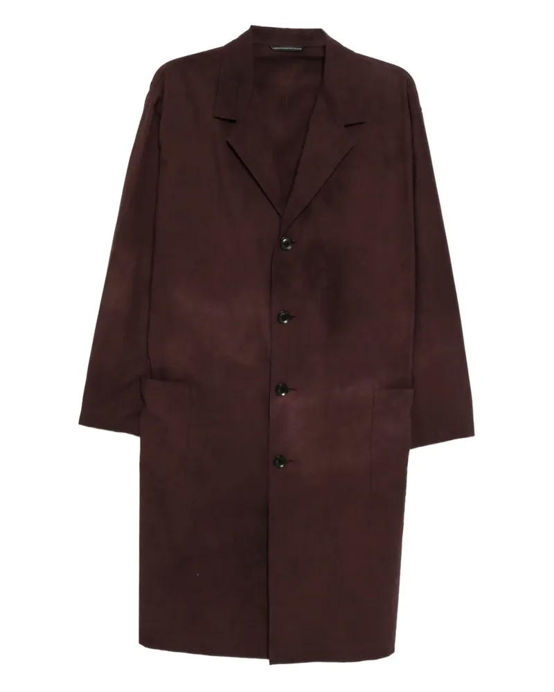 Yohji Yamamoto Einreihiger Mantel - Braun Braun