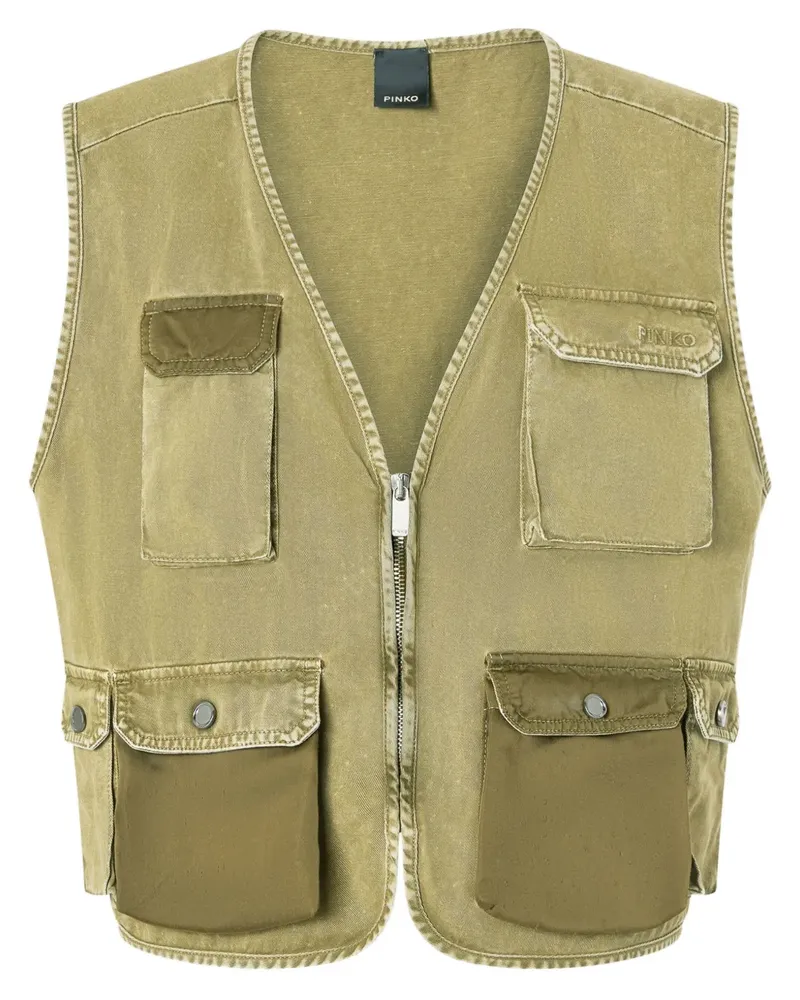 Pinko Ärmellose Jacke - Grün Grün