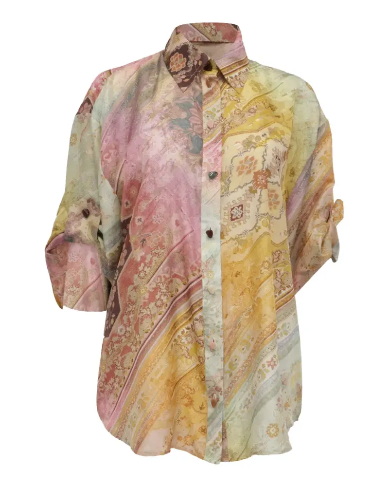 Zimmermann Tallow Hemd mit Print - Gelb Gelb