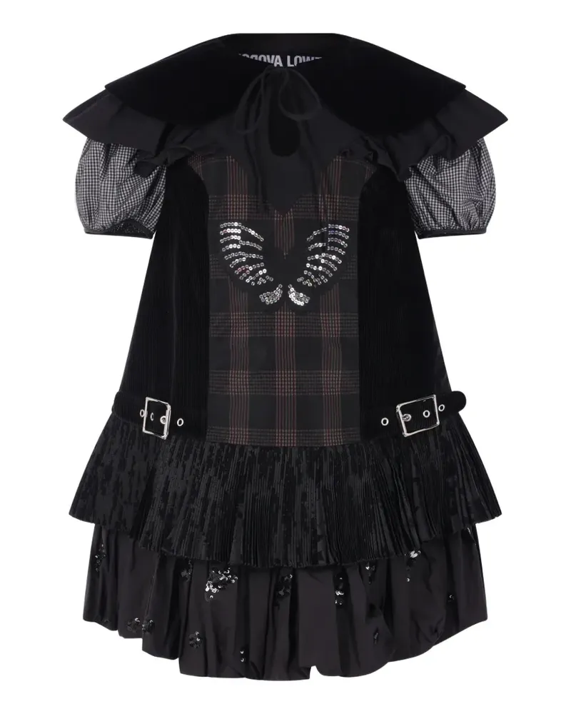 CHOPOVA LOWENA Swoon loose mini dress - Schwarz Schwarz