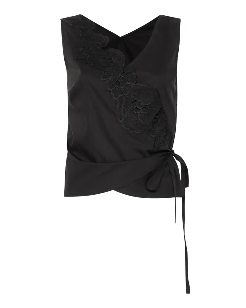 SIR Klara wrap top - Schwarz Schwarz