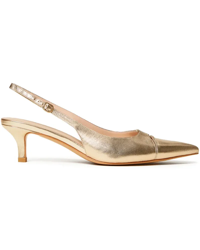 Twin-Set Slingback-Pumps aus Leder 50mm - Gold Gold