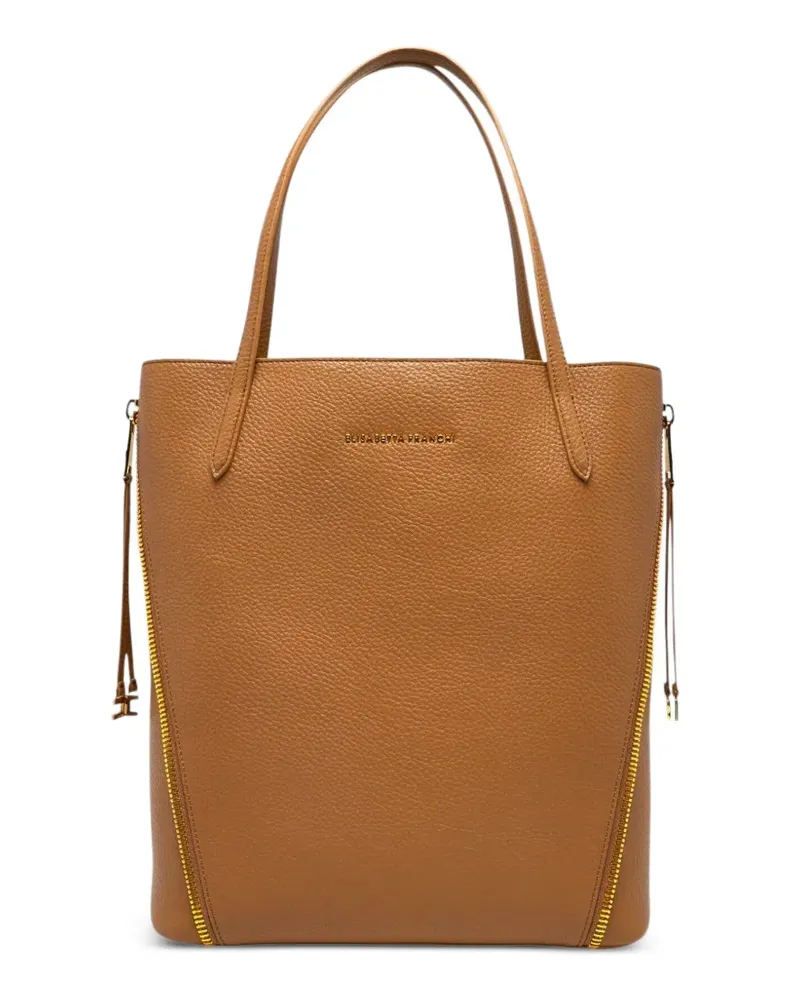 Elisabetta Franchi Tote Bag mit Reißverschluss - Nude Nude