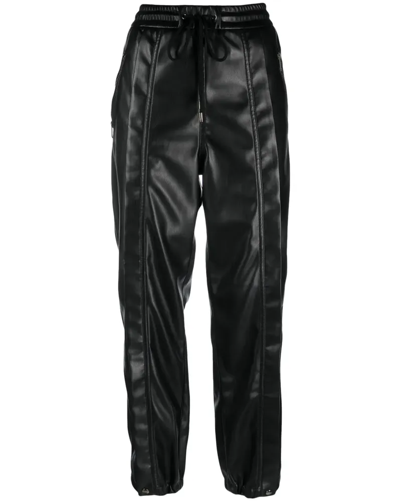 Iceberg Gerade Hose aus Faux-Leder - Schwarz Schwarz