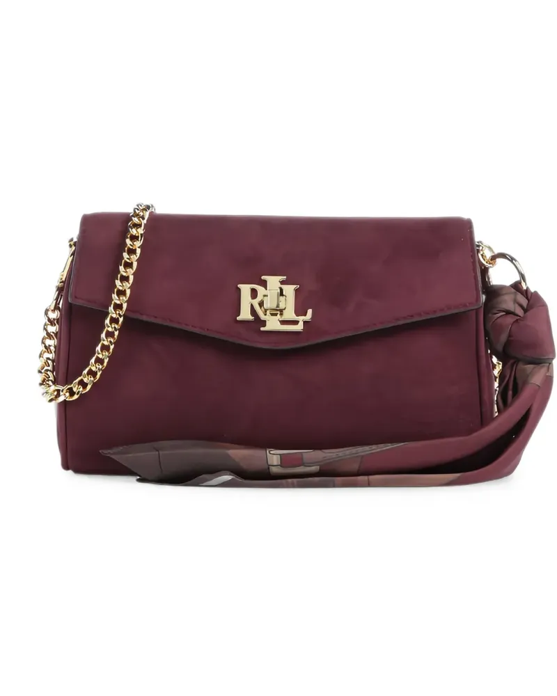 Ralph Lauren Mini-Umhängetasche mit Logo-Plakette und Schaldetail - Rot Rot