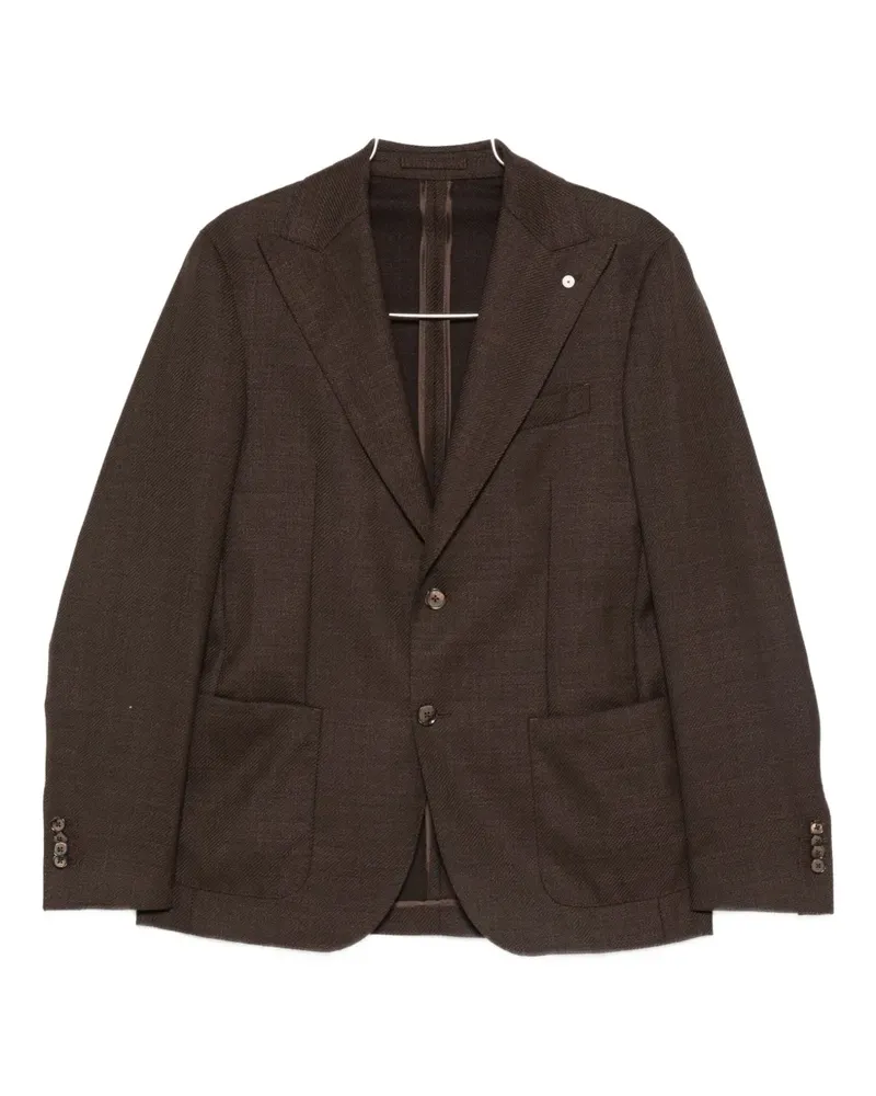 Luigi Bianchi Mantova button-fastening blazer - Braun Braun