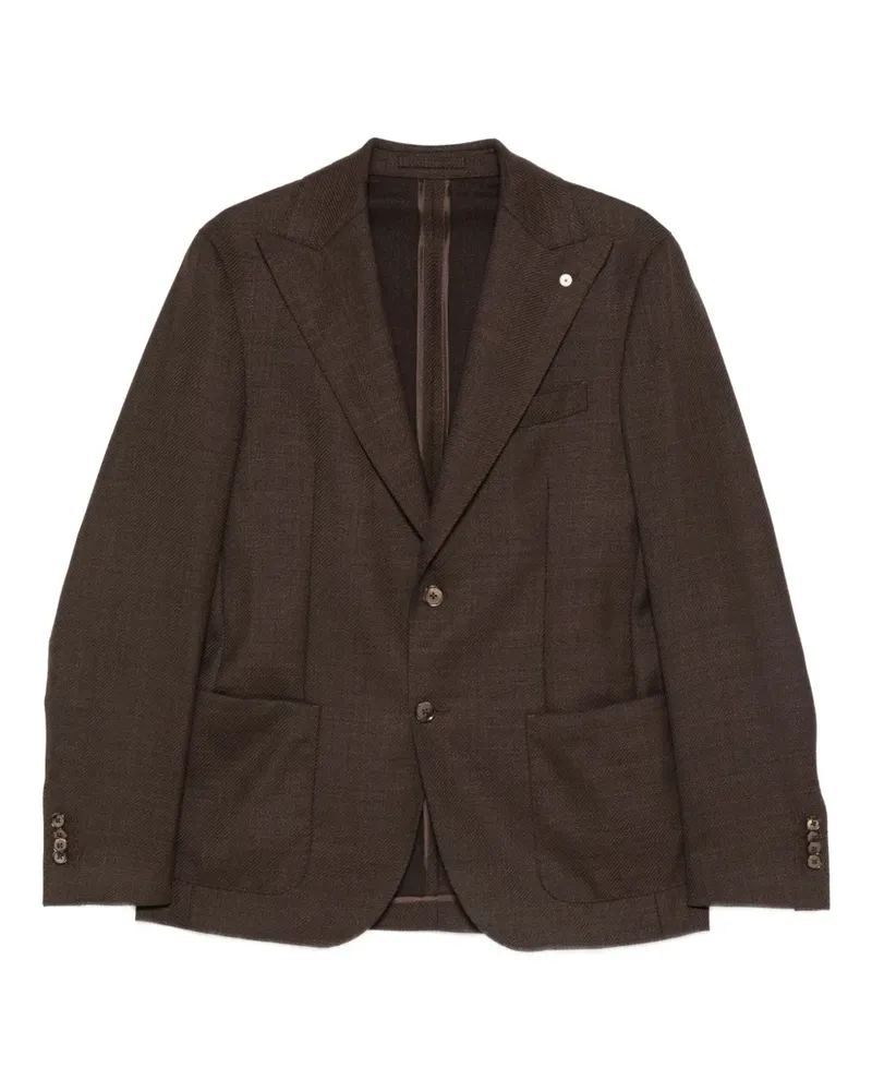 Luigi Bianchi Mantova Sakko mit Knopfverschluss - Braun Braun