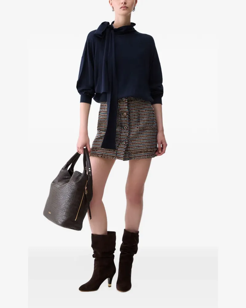 Liu Jo Pullover mit Strass-Logo - Blau Blau