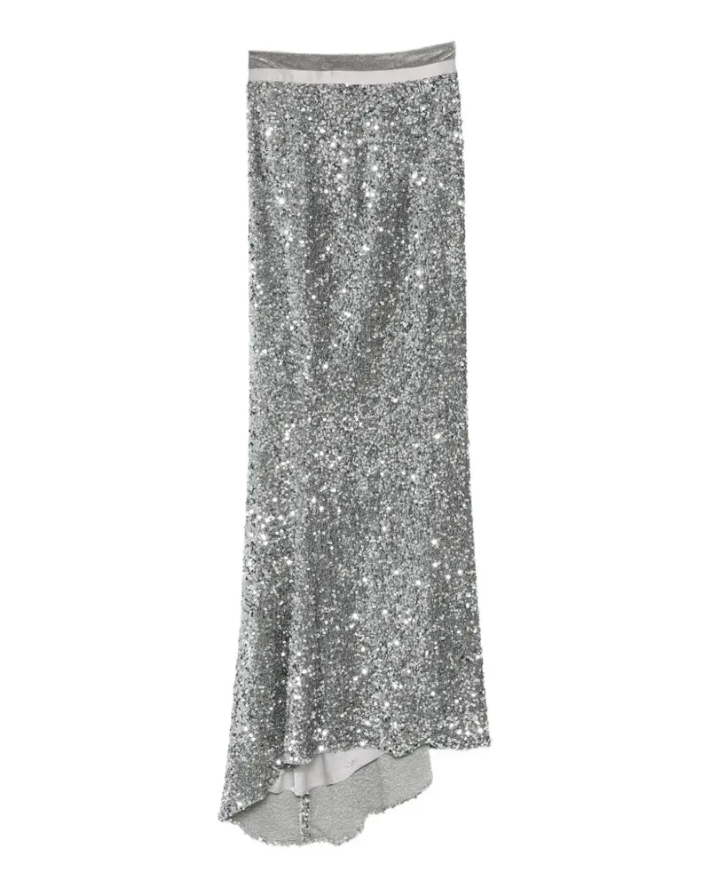 STYLAND sequin-embellished maxi skirt - Silber Silber
