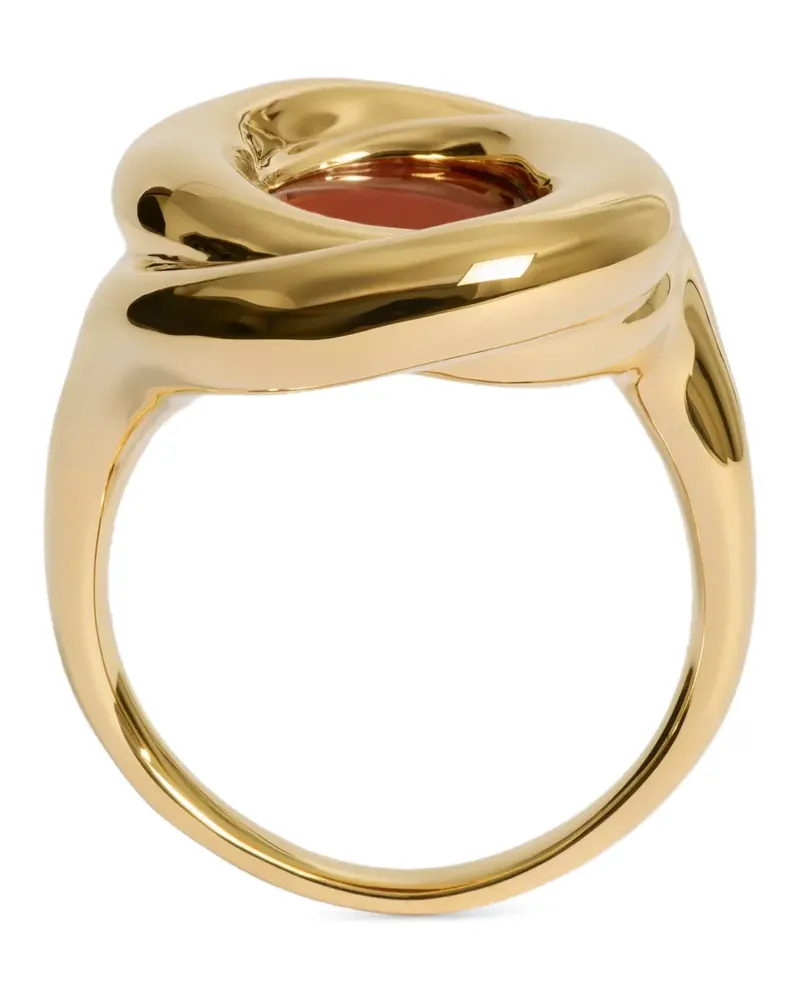 Monica Vinader Ockerfarbener Ring mit Jaspis - Gold Gold