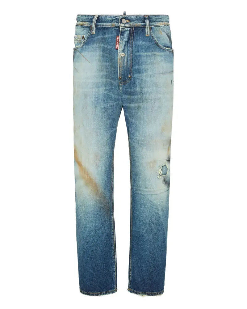 Dsquared2 Jeans mit Logo-Patch - Blau Blau