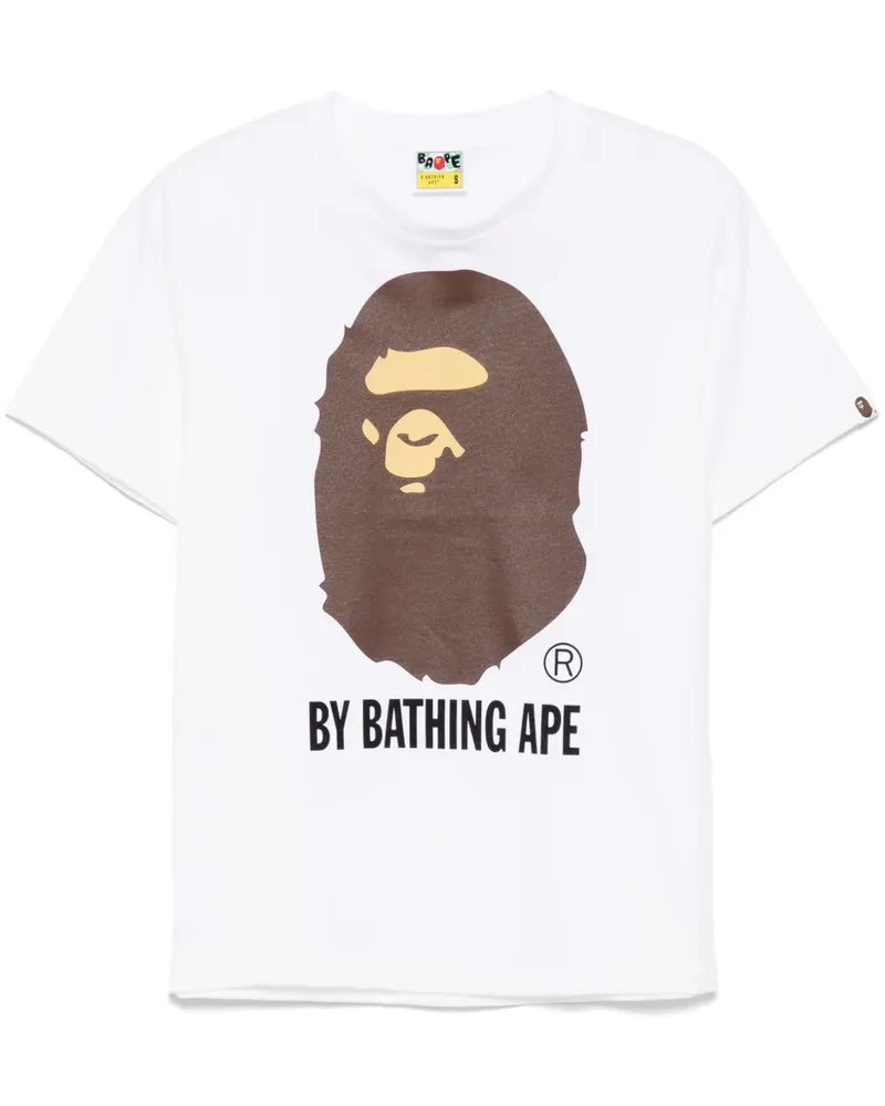 BAPE T-Shirt mit Logo-Print - Weiß Weiß