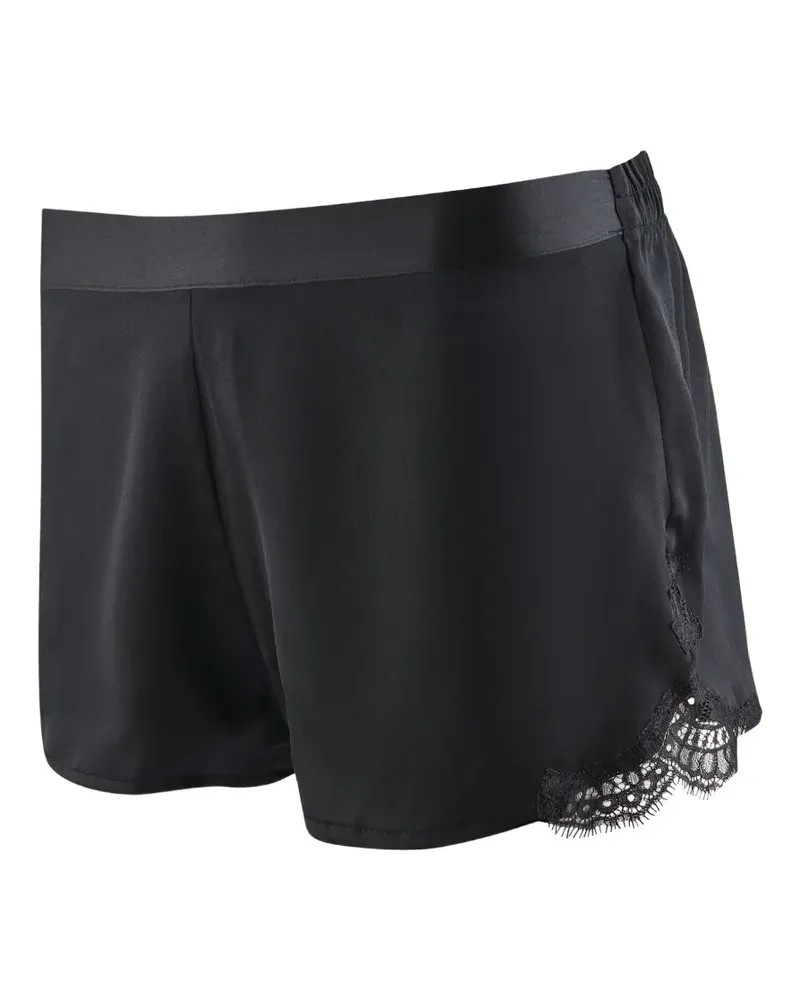 Aubade Toi mon Amour Pyjama-Hose mit Spitzenbesatz - Schwarz Schwarz