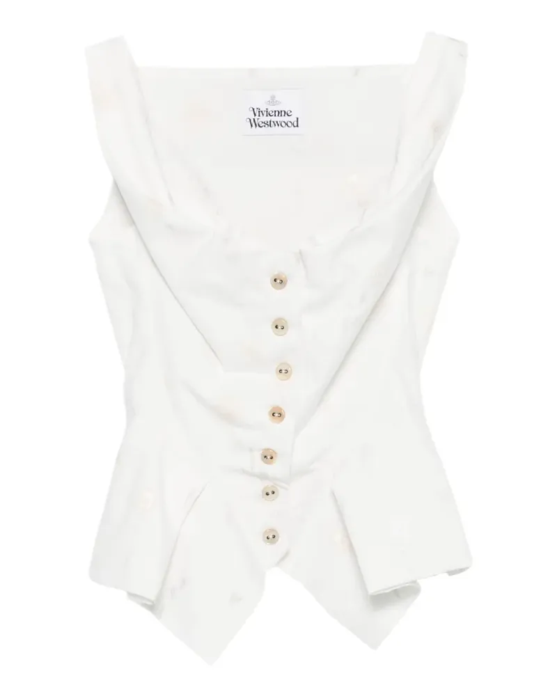 Vivienne Westwood button floral vest - Weiß Weiß