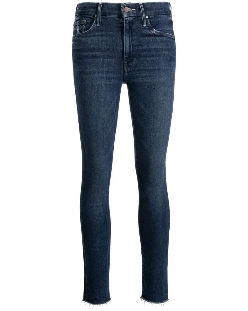 Mother Halbhohe Skinny-Jeans - Blau Blau