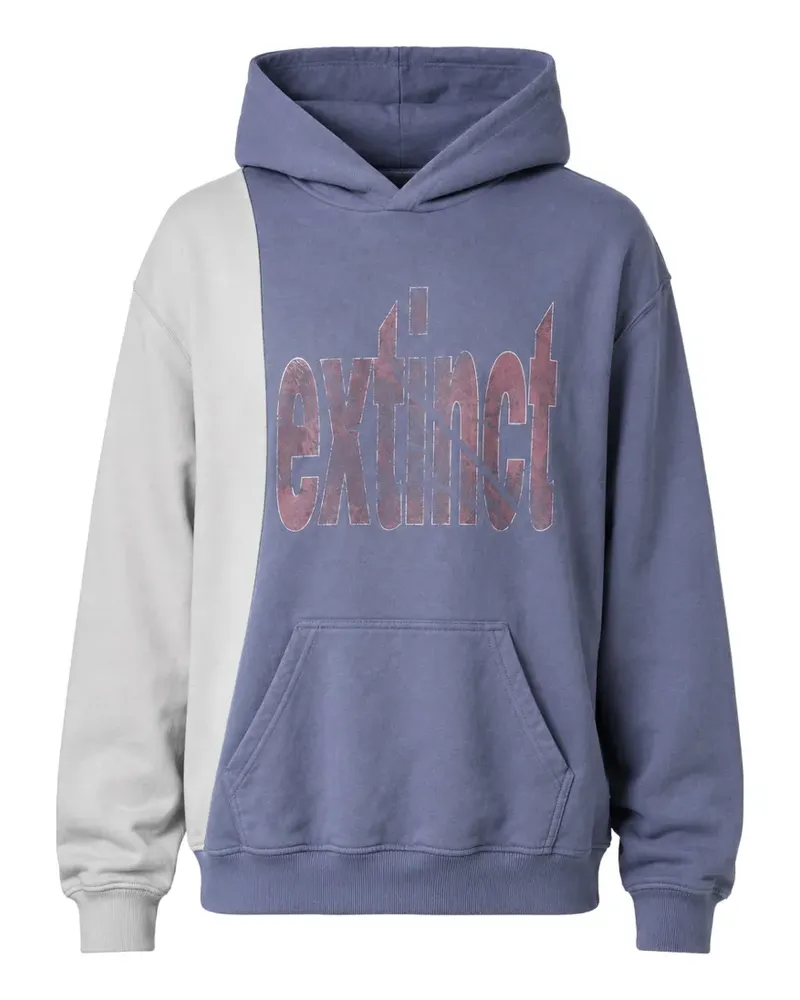 Esprit bleached-effect panelled hoodie - Blau Blau