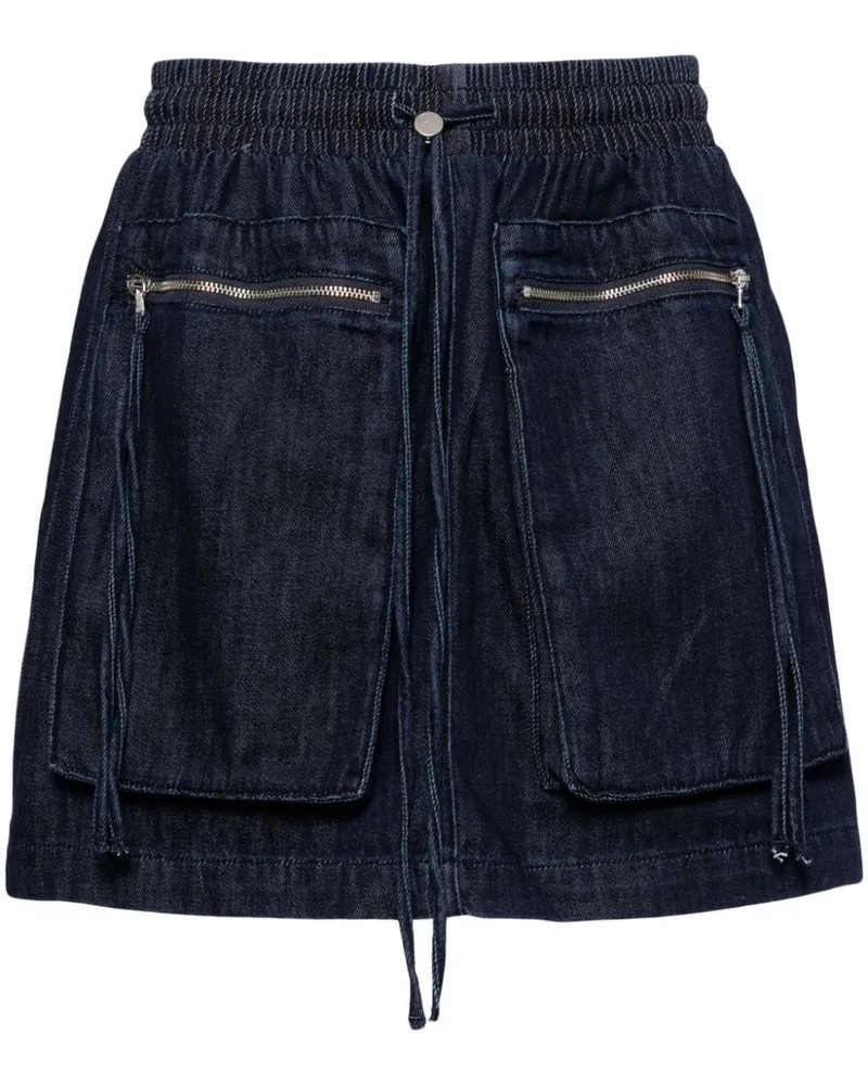 Tout a Coup Jeansrock mit Kordelzug Blau