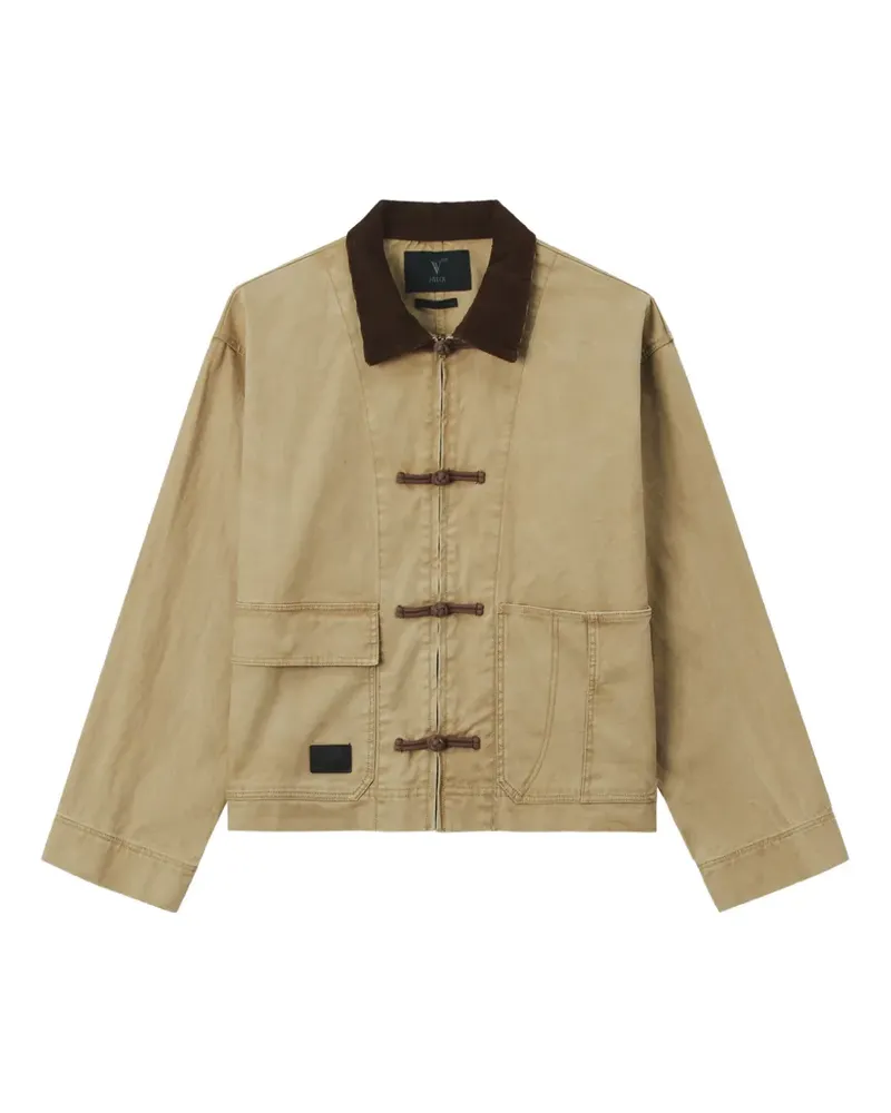 FIVE CM Jacke mit Knebelverschluss und Cordkragen - Nude Nude