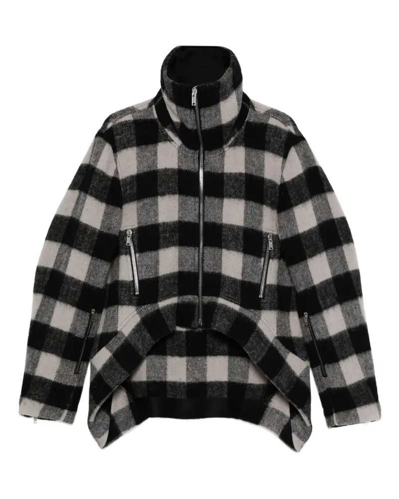 Rick Owens Karierte Jacke - Schwarz Schwarz
