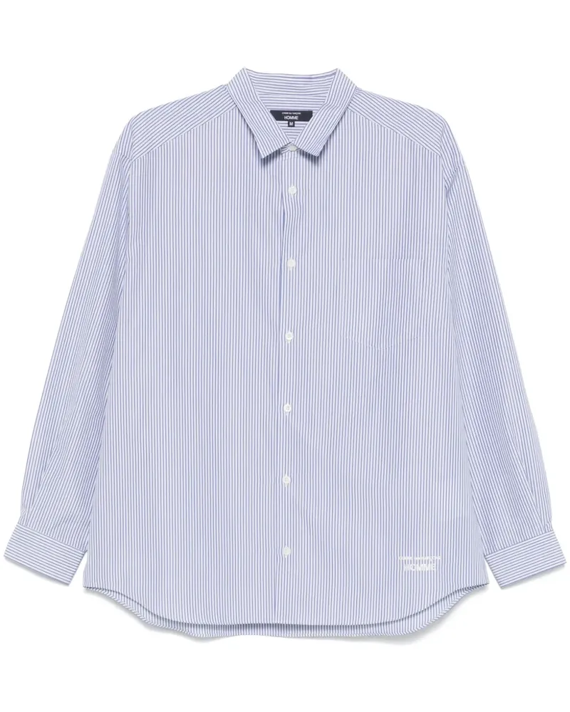 Comme des Garçons Gestreiftes Hemd - Blau Blau