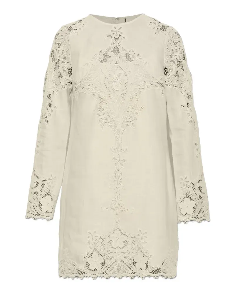 Ulla Johnson Camie lace-panelled mini dress - Nude Nude
