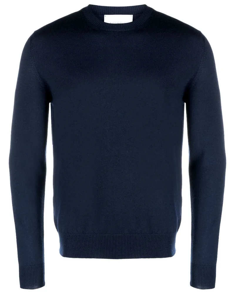 Ballantyne Fein gestrickter Pullover - Blau Blau