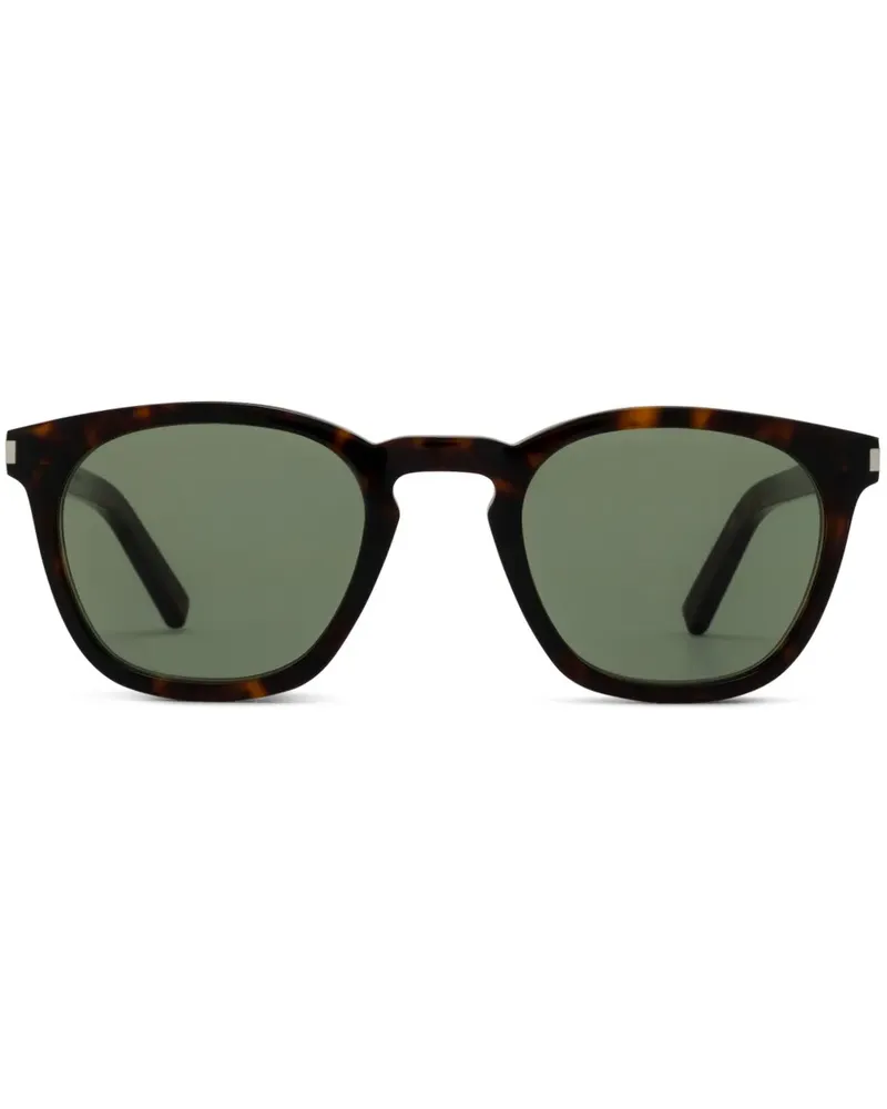 Saint Laurent Sonnenbrille mit Logo-Print - Braun Braun