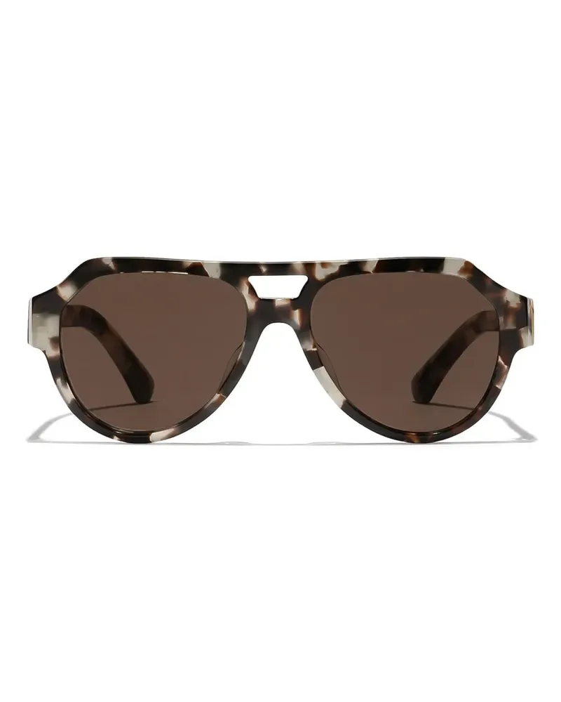 Dolce & Gabbana Sonnenbrille mit Oversized-Gestell - Braun Braun