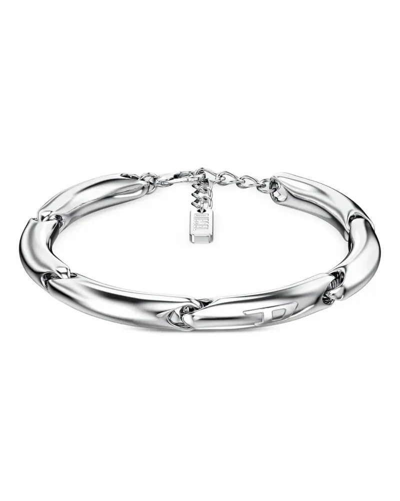 Diesel D logo chain bracelet - Silber Silber