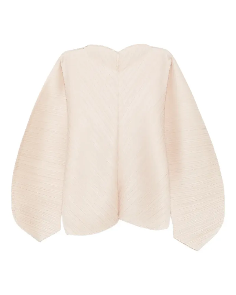Issey Miyake Bluse mit Ballonärmeln - Nude Nude