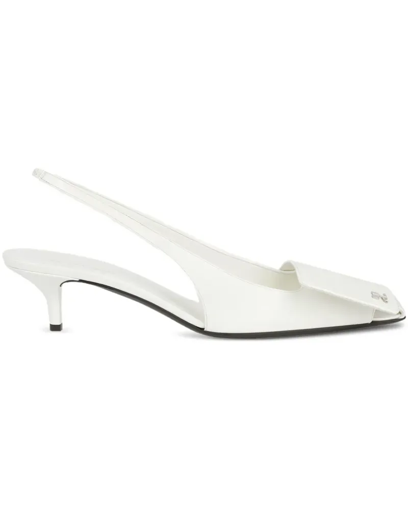 Courrèges Slingback-Pumps 45mm - Weiß Weiß
