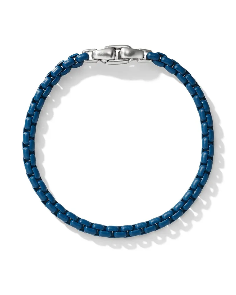 David Yurman Box Chain Armband aus Sterlingsilber 5mm - Blau Blau