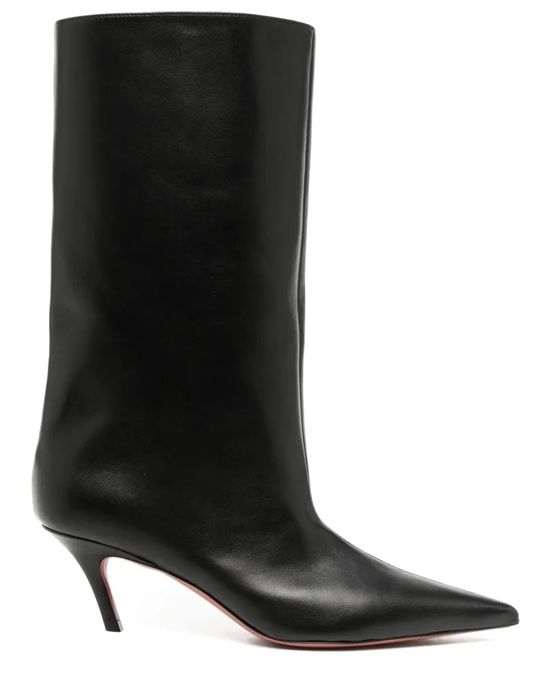 Amina Muaddi Fiona Stiefel 60mm - Schwarz Schwarz