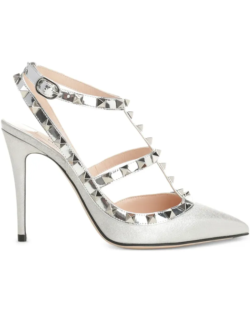 Valentino Garavani Rockstud Pumps 100mm - Grau Grau