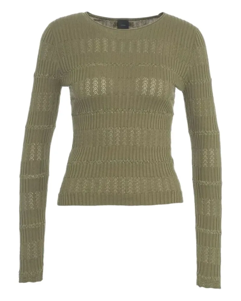 Pinko Gerippter Pullover - Grün Grün
