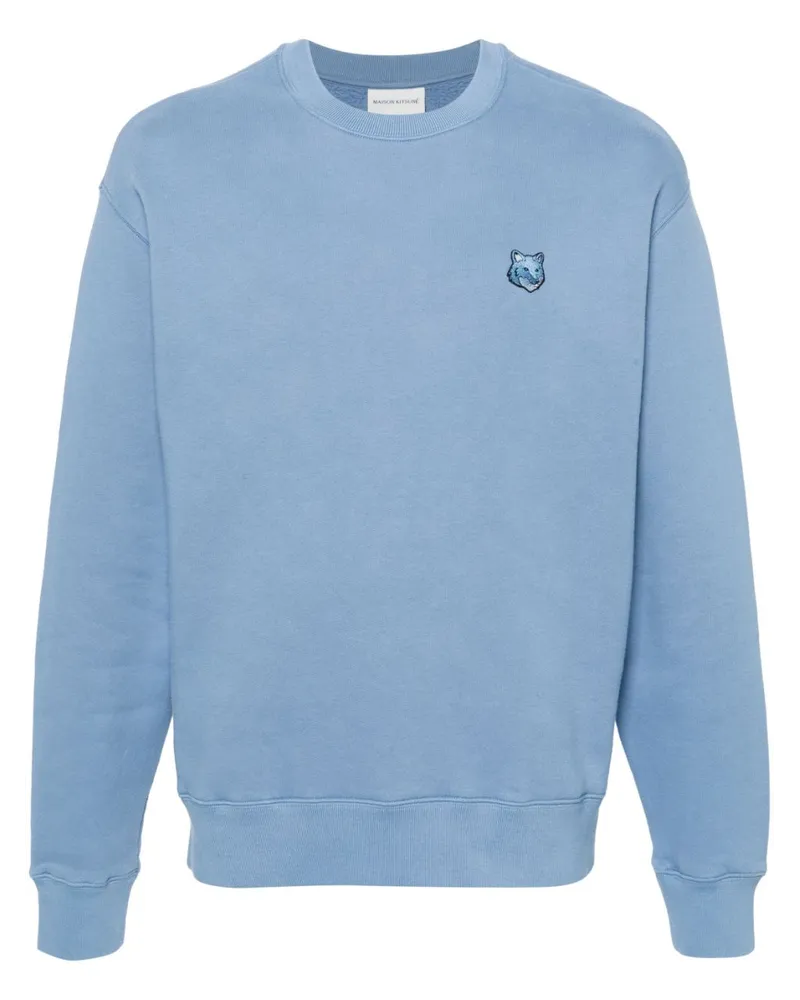 Kitsuné Sweatshirt mit Logo-Patch Blau