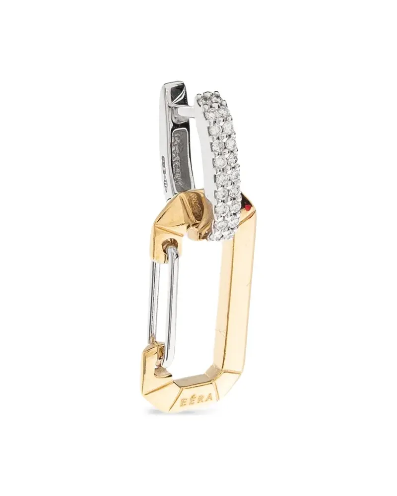 EÉRA 18kt kleine Chiara Gelbgoldohrring mit Diamanten Gold