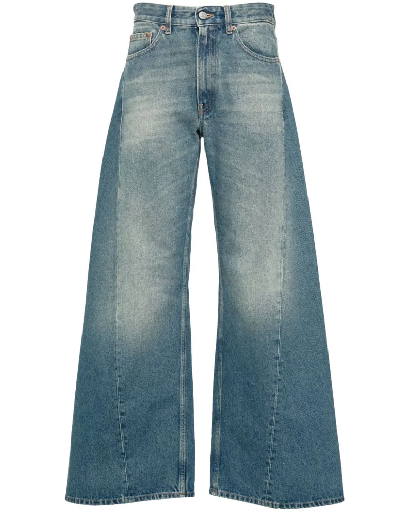 Maison Margiela Tief sitzende Wide-Leg-Jeans - Blau Blau
