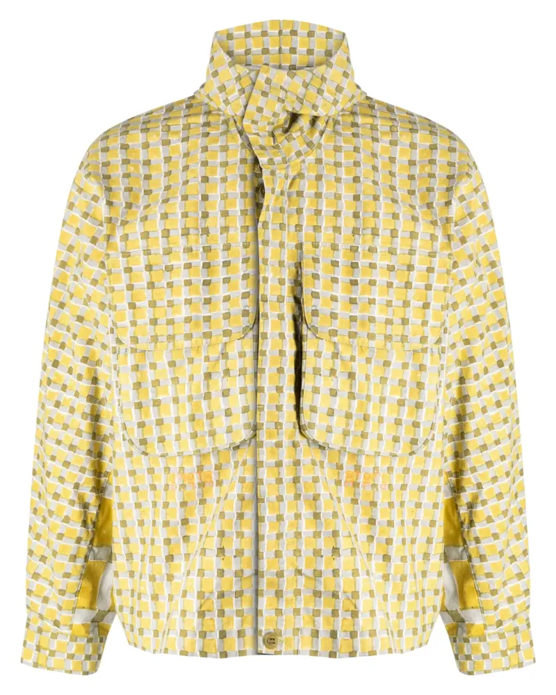 STORY mfg. Karierte Forager Jacke - Gelb Gelb