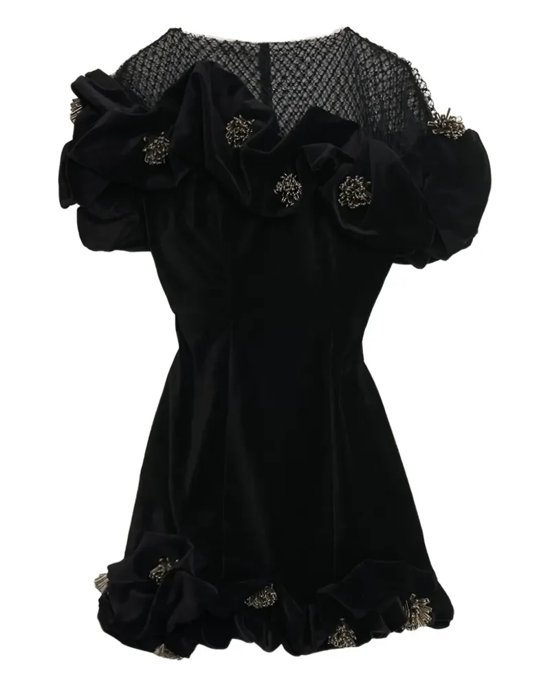 Isabel Marant Eliska Kleid aus Samt - Schwarz Schwarz