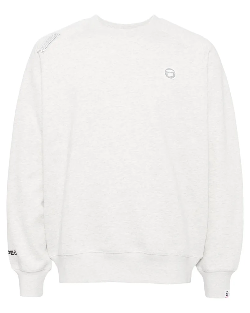 BAPE Sweatshirt mit Logo-Patch - Grau Grau