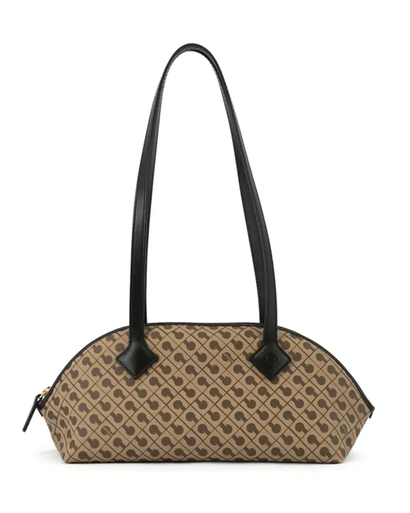 Gherardini Millerighe monogram-print tote bag - Nude Nude