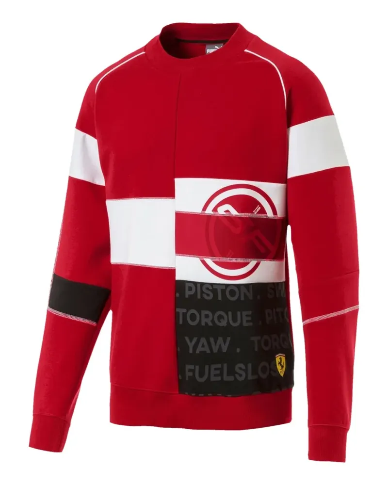 Puma Ferrari Sweatshirt mit rundem Ausschnitt - Rot Rot