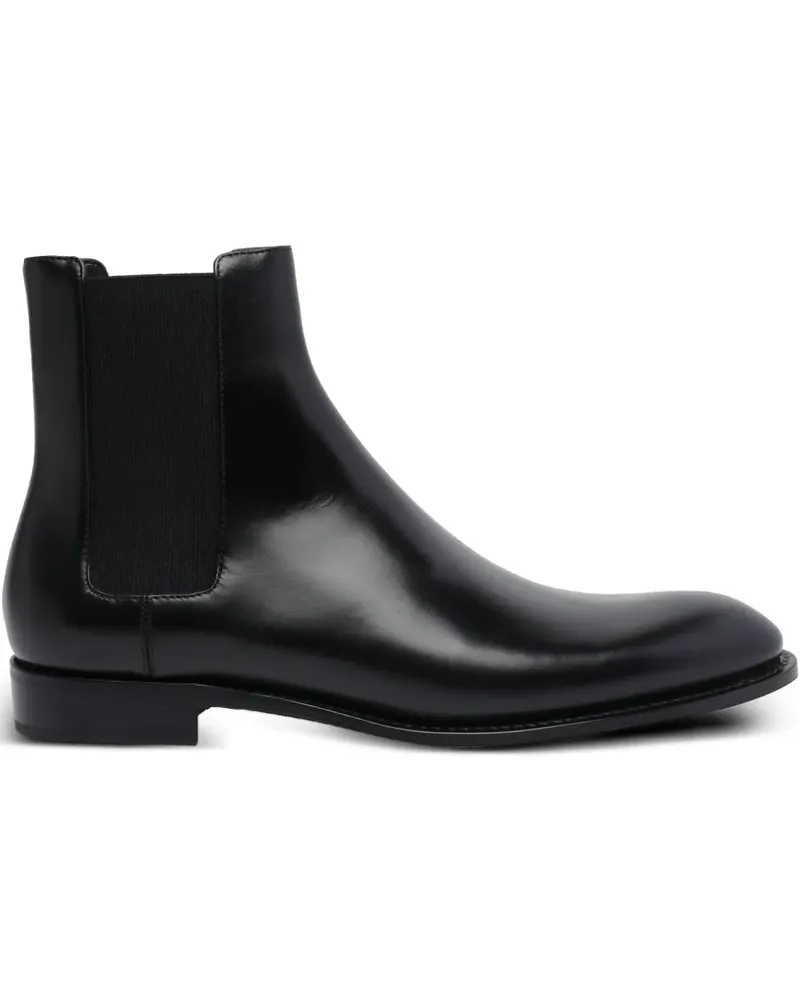 Saint Laurent Adrien Slip-On-Boots mit runder Kappe 25mm - Schwarz Schwarz