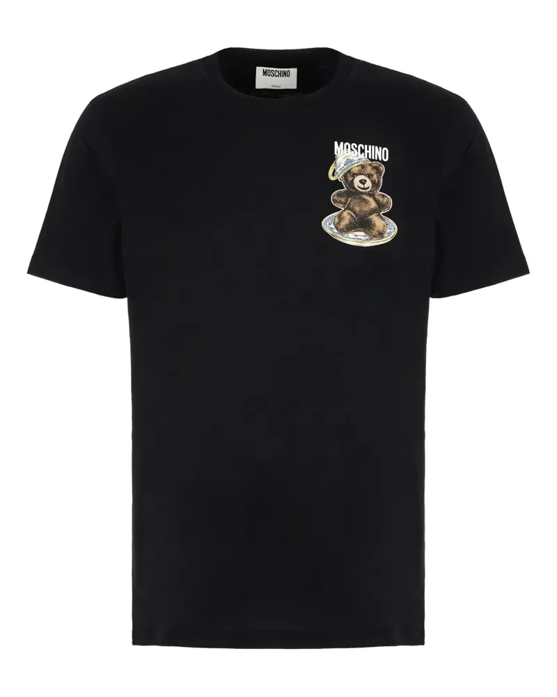 Moschino T-Shirt mit Bären-Print - Schwarz Schwarz