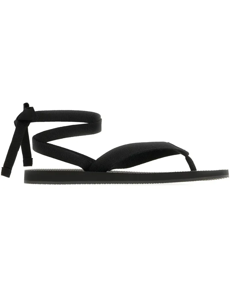 The Row Flache Sandalen mit Schleifenverschluss - Schwarz Schwarz