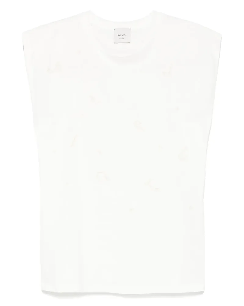 ALYSI Besticktes Tanktop - Weiß Weiß
