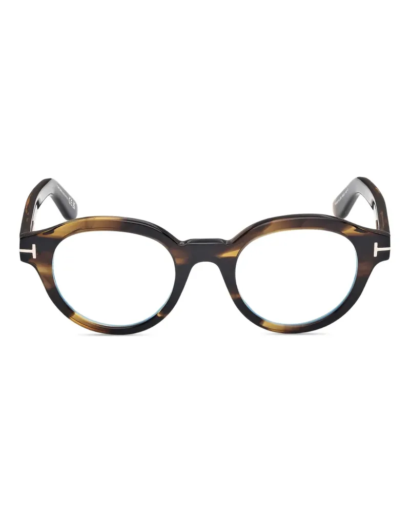 Tom Ford Brille mit rundem Gestell - Braun Braun